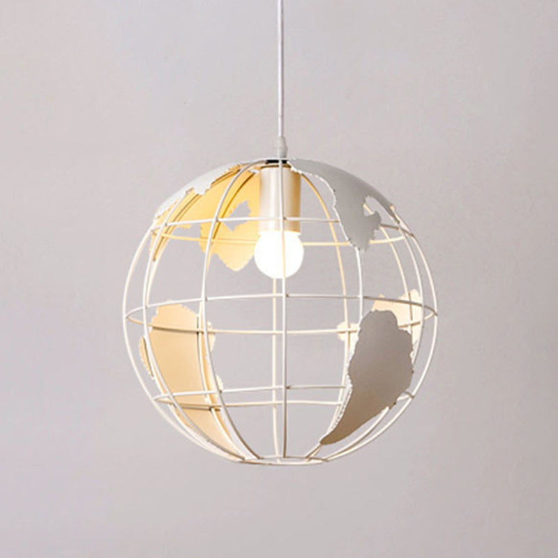 1 Light Globe Hanging Light Fixtures Retro Industrial Metal Ceiling Pendant for Bar Clearhalo 'Ceiling Lights' 'Pendant Lights' 'Pendants' Lighting' 2618284