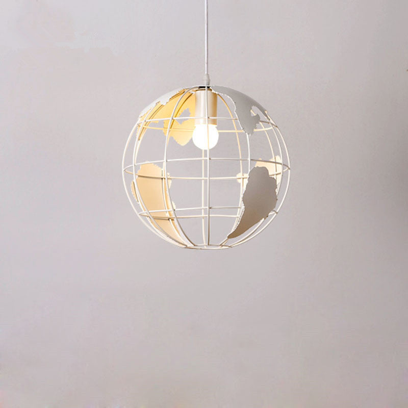 1 Light Globe Hanging Light Fixtures Retro Industrial Metal Ceiling Pendant for Bar Clearhalo 'Ceiling Lights' 'Pendant Lights' 'Pendants' Lighting' 2618288