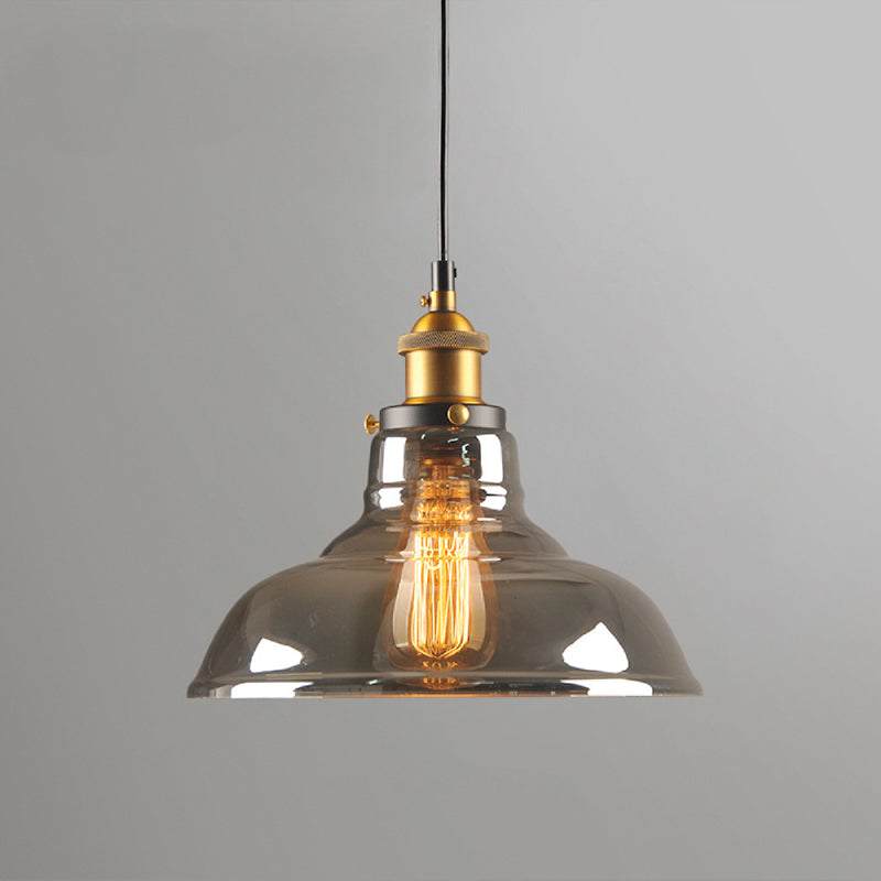 1 Light Hanging Light Fixtures Retro Industrial Style Glass Hanging Pendant Lights for Bar Clearhalo 'Ceiling Lights' 'Pendant Lights' 'Pendants' Lighting' 2618336