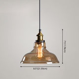 1 Light Hanging Light Fixtures Retro Industrial Style Glass Hanging Pendant Lights for Bar Clearhalo 'Ceiling Lights' 'Pendant Lights' 'Pendants' Lighting' 2618346