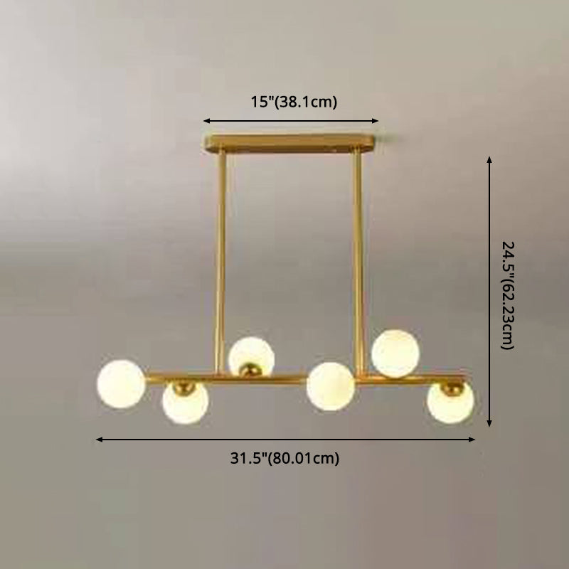 Contemporary Modo Chandelier Lighting Opal Frosted Glass Sitting Room Ceiling Hang Light Clearhalo 'Ceiling Lights' 'Chandeliers' Lighting' 2618805