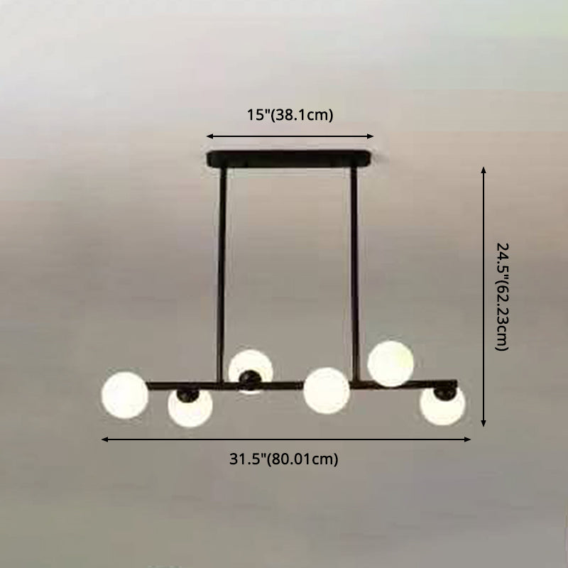 Contemporary Modo Chandelier Lighting Opal Frosted Glass Sitting Room Ceiling Hang Light Clearhalo 'Ceiling Lights' 'Chandeliers' Lighting' 2618815