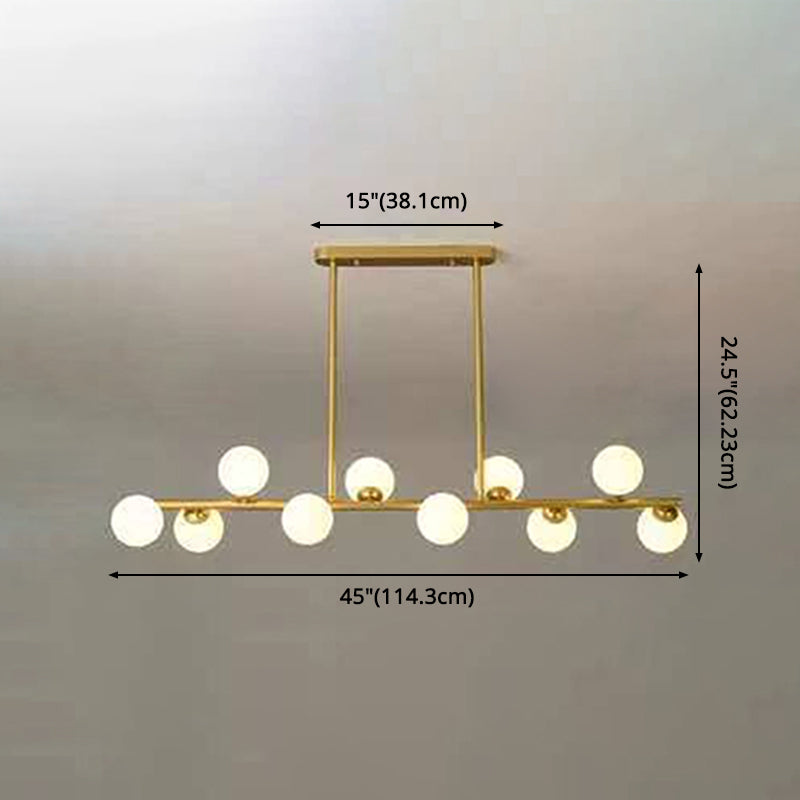 Contemporary Modo Chandelier Lighting Opal Frosted Glass Sitting Room Ceiling Hang Light Clearhalo 'Ceiling Lights' 'Chandeliers' Lighting' 2618821