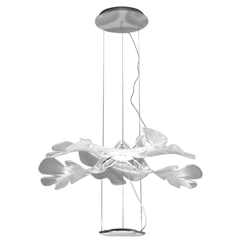 Clear Floral Chandelier Art Deco Acrylic LED Hanging Ceiling Light for Living Room Clearhalo 'Ceiling Lights' 'Chandeliers' Lighting' options 2618988