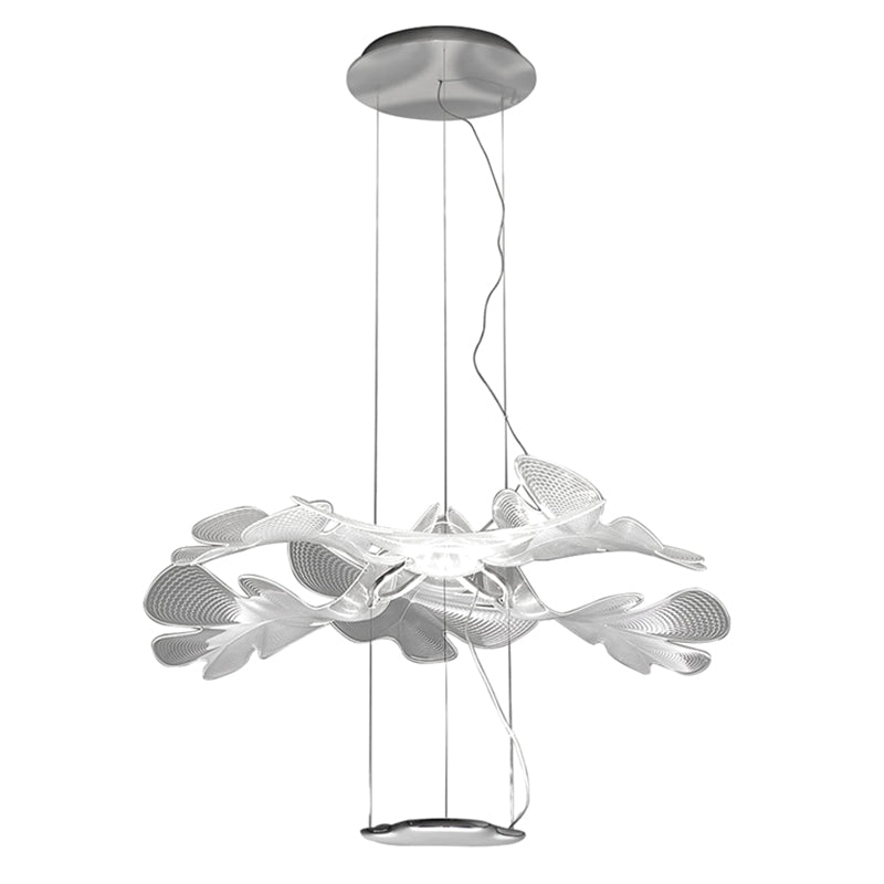 Clear Floral Chandelier Art Deco Acrylic LED Hanging Ceiling Light for Living Room Clearhalo 'Ceiling Lights' 'Chandeliers' Lighting' options 2618993