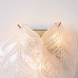 Leaf-Shaped Hallway Wall Sconce Light Frosted Glass 3 Bulbs Modern Style Wall Lighting Fixture in White Clearhalo 'Modern wall lights' 'Modern' 'Wall Lamps & Sconces' 'Wall Lights' Lighting' 261905