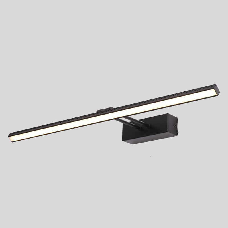 Linear Vanity Light Modern Minimalist Style Metal Single Vanity Light Black Clearhalo 'Vanity Lights' 'Wall Lights' Lighting' 2627066