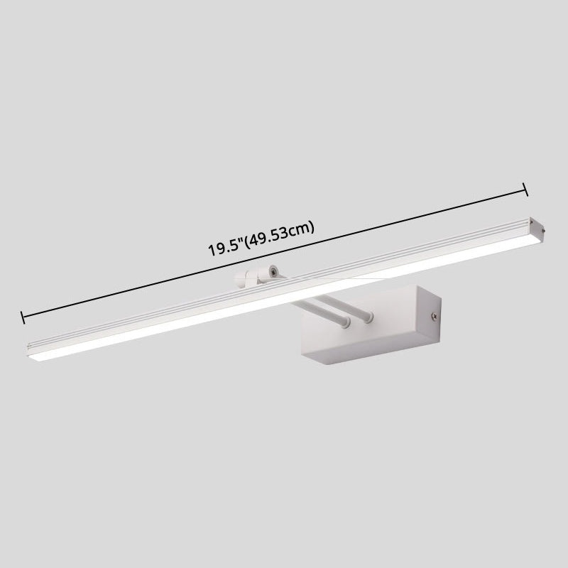 Linear Vanity Light Modern Minimalist Style Metal Single Vanity Light Clearhalo 'Vanity Lights' 'Wall Lights' Lighting' 2627076