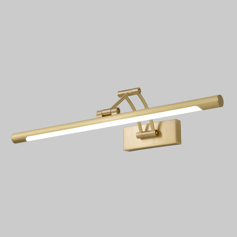 Armed Vanity Wall Light Fixtures Modern Luxury Style Copper Single Vanity Light Gold Clearhalo 'Vanity Lights' 'Wall Lights' Lighting' 2627150