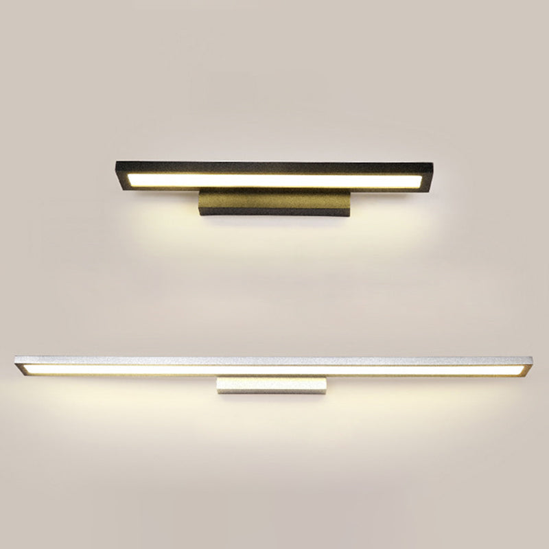 Rectangular Vanity Wall Light Fixtures Modern Minimalist Style Aluminum Single Vanity Light Clearhalo 'Vanity Lights' 'Wall Lights' Lighting' 2627212