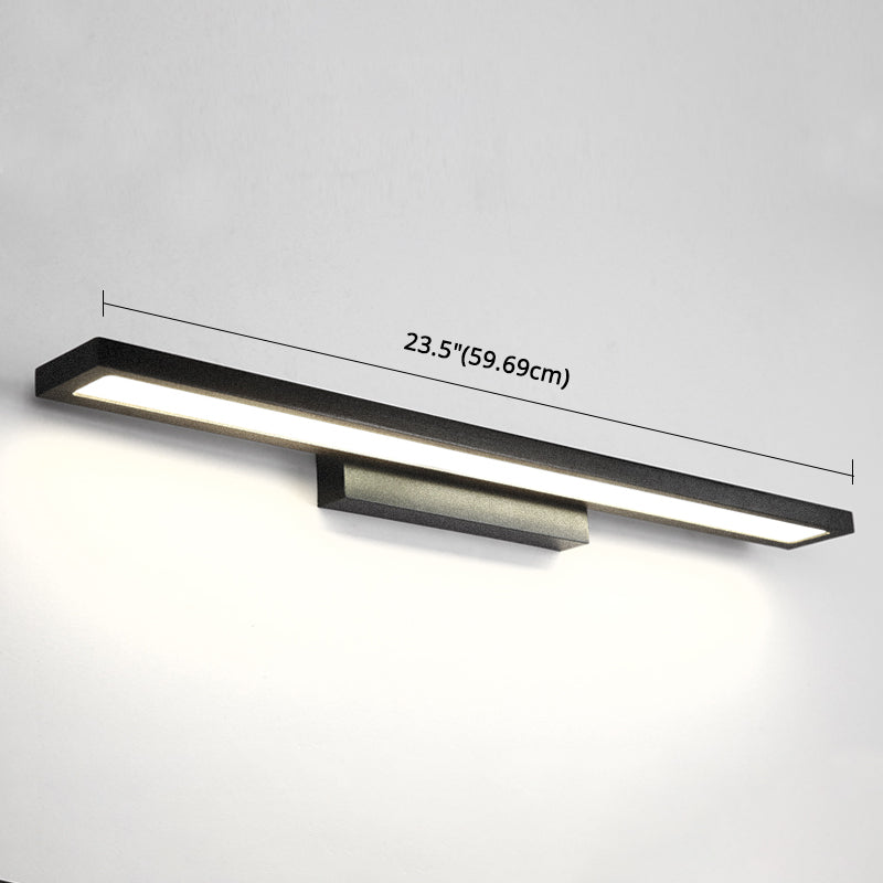 Rectangular Vanity Wall Light Fixtures Modern Minimalist Style Aluminum Single Vanity Light Clearhalo 'Vanity Lights' 'Wall Lights' Lighting' 2627227