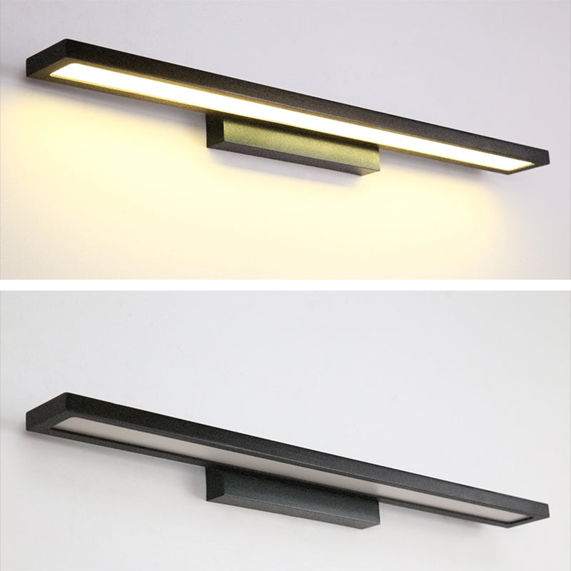 Rectangular Vanity Wall Light Fixtures Modern Minimalist Style Aluminum Single Vanity Light Clearhalo 'Vanity Lights' 'Wall Lights' Lighting' 2627236