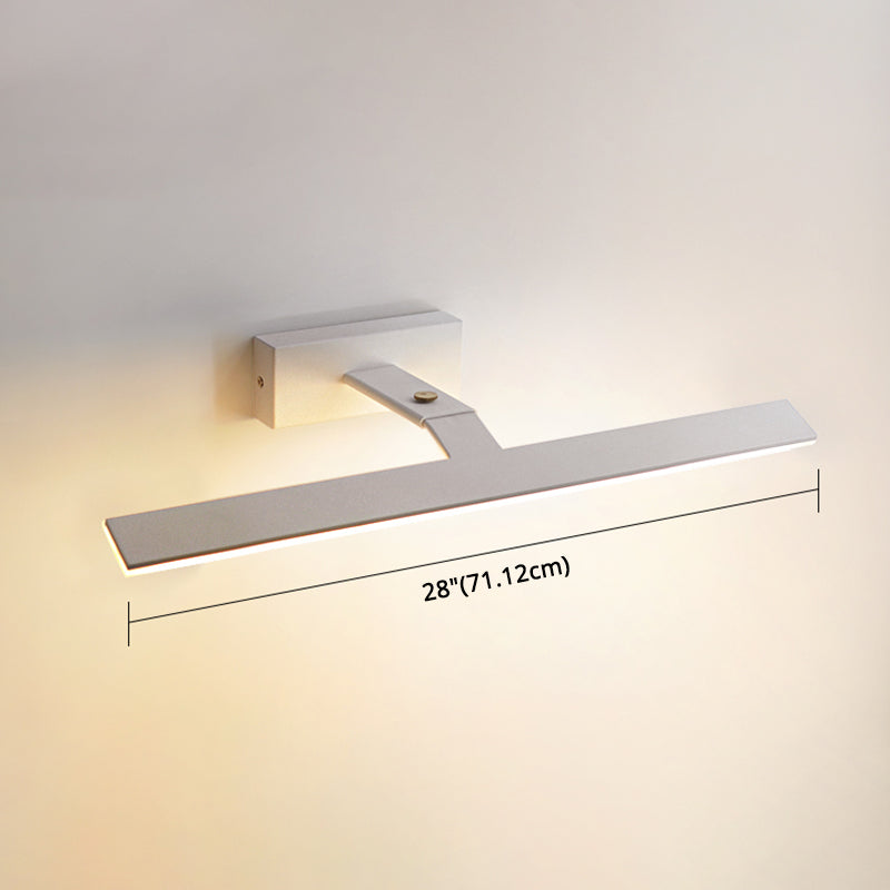 Armed Vanity Wall Light Fixtures Nordic Minimalist Style Aluminum Single Vanity Light Clearhalo 'Vanity Lights' 'Wall Lights' Lighting' 2627275