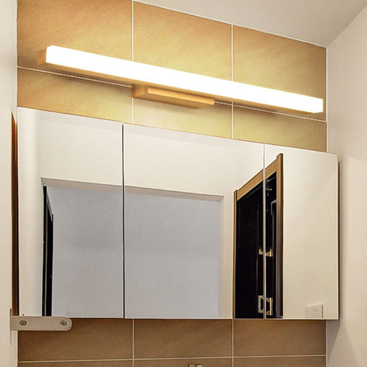 Rectangular Vanity Wall Light Nordic Minimalist Style Wood Single Vanity Light Clearhalo 'Vanity Lights' 'Wall Lights' Lighting' 2627311