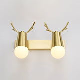 Antler-shaped Vanity Wall Light Creative Simple Style Copper Vanity Wall Lights Clearhalo 'Vanity Lights' 'Wall Lights' Lighting' 2627319