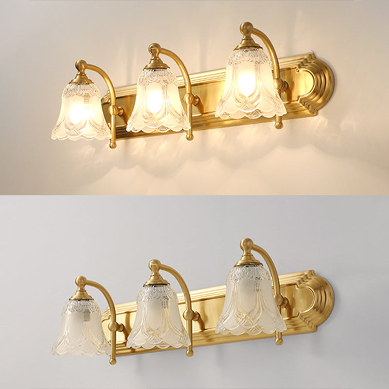 Armed Vanity Wall Light Fixtures Light Extravagance Retro Style Copper Vanity Lights Clearhalo 'Vanity Lights' 'Wall Lights' Lighting' 2627389