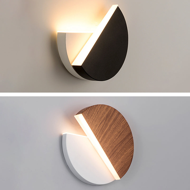 Nordic Rotatable Wall Lamp LED Acrylic Indoor Wall Light Fixtures in Round Disc Shape Clearhalo 'Wall Lamps & Sconces' 'Wall Lights' Lighting' 2627606