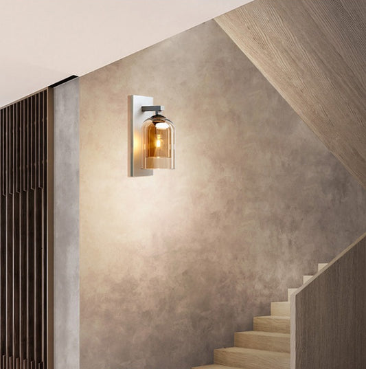 Exquisite Creative Wall Light Sconce Inner Glass Shade Wall Mount Light for Corridor Bedroom Clearhalo 'Wall Lamps & Sconces' 'Wall Lights' Lighting' 2627648