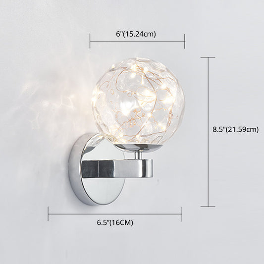 Nordic Modern Sconce Light Round Shape Star Wall Lamp for Bedroom Living Room Clearhalo 'Wall Lamps & Sconces' 'Wall Lights' Lighting' 2627726