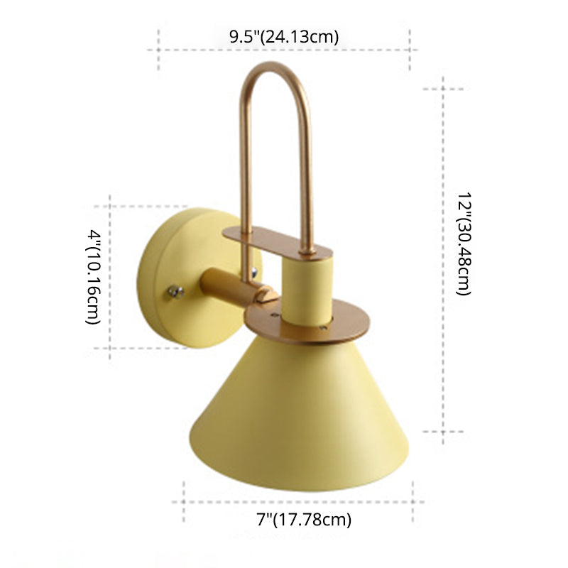 Macaroon Style Wall Mount Light Fixture Metal Colorful Sconce Light for Hotel Bedroom Clearhalo 'Wall Lamps & Sconces' 'Wall Lights' Lighting' 2627772