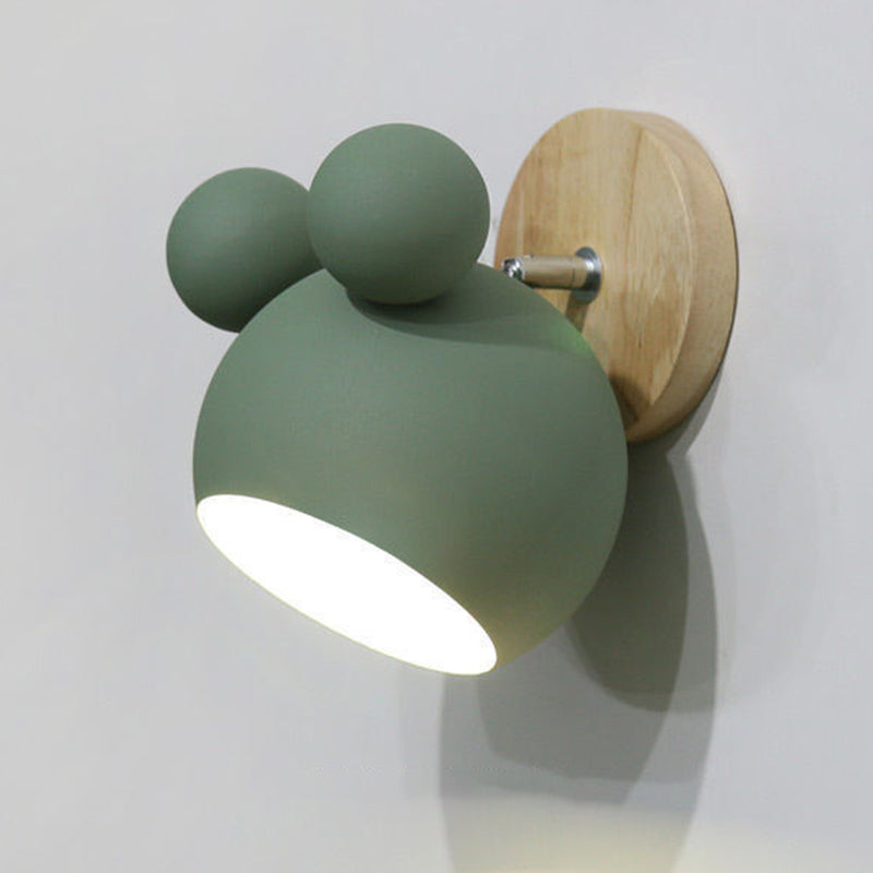 Lovely Mickey Wall Sconce Lights Nordic Macaroon Wall Lamp with Adjustable Head Clearhalo 'Wall Lamps & Sconces' 'Wall Lights' Lighting' 2627784