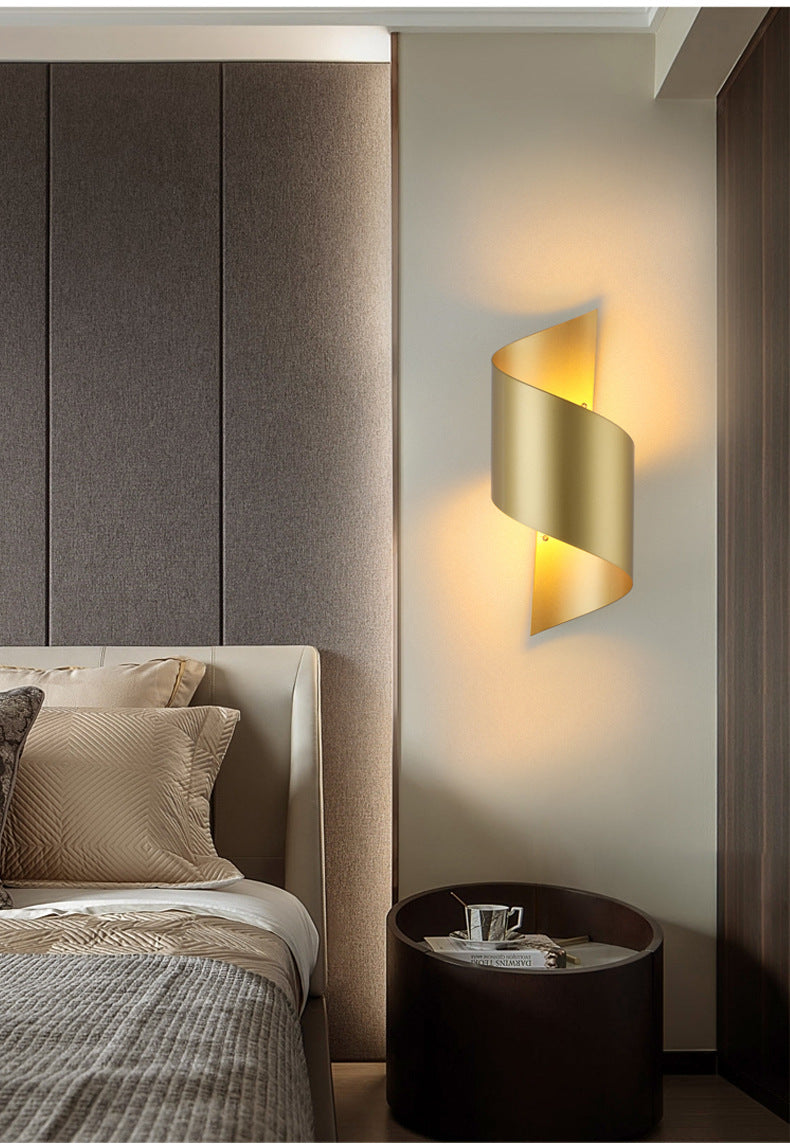 Mid-Century Wall Light Sconce Twist Ambient Lighting Wall Mount Lamp for Bedroom Living Room Clearhalo 'Wall Lamps & Sconces' 'Wall Lights' Lighting' 2627835