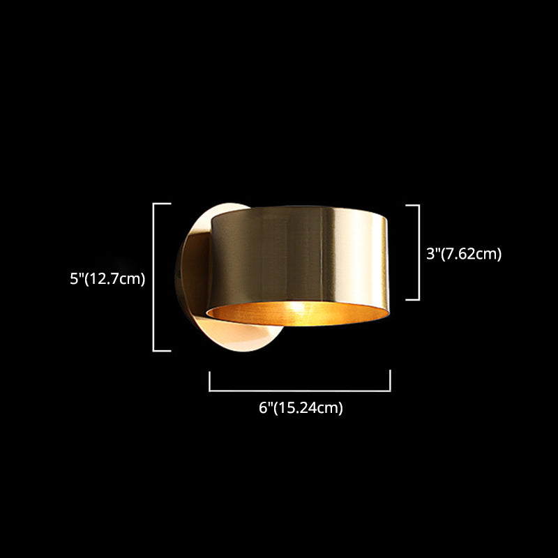 Bedroom Decoration Modern Brass Wall Sconce 1 Light Round Shape Wall Mount Light for Bedside Clearhalo 'Wall Lamps & Sconces' 'Wall Lights' Lighting' 2627842