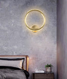 Fashion Circle Metal Wall Sconce Light Ambient Light Sconce Light in Gold Finish Clearhalo 'Wall Lamps & Sconces' 'Wall Lights' Lighting' 2627860