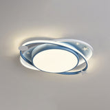 Nordic Metal Flush Mount Light Fixture Saturn Flush Mount Spotlight with White Acrylic Shade for Kids Bedroom Blue Clearhalo 'Ceiling Lights' 'Close To Ceiling Lights' 'Lighting' 2628299