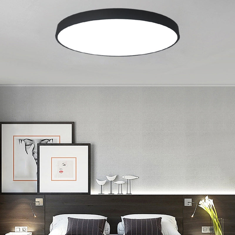 Nordic Style Metal Flush Mount Ceiling Lamp Round Shape LED Flush Mount Lighting for Bedroom Clearhalo 'Ceiling Lights' 'Close To Ceiling Lights' 'Lighting' 2628333