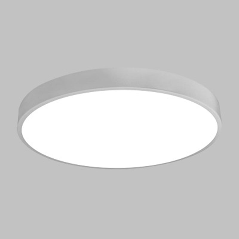 Nordic Style Metal Flush Mount Ceiling Lamp Round Shape LED Flush Mount Lighting for Bedroom White Clearhalo 'Ceiling Lights' 'Close To Ceiling Lights' 'Lighting' 2628334