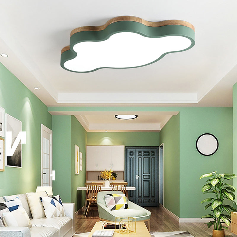 Nordic Style Metal Flush Mount Ceiling Lamp Cloud Shape LED Flush Mount Lighting for Kids Bedroom Clearhalo 'Ceiling Lights' 'Close To Ceiling Lights' 'Lighting' 2628345