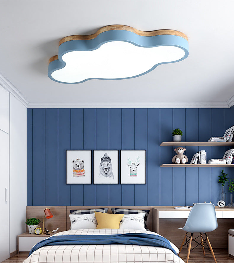 Nordic Style Metal Flush Mount Ceiling Lamp Cloud Shape LED Flush Mount Lighting for Kids Bedroom Clearhalo 'Ceiling Lights' 'Close To Ceiling Lights' 'Lighting' 2628352