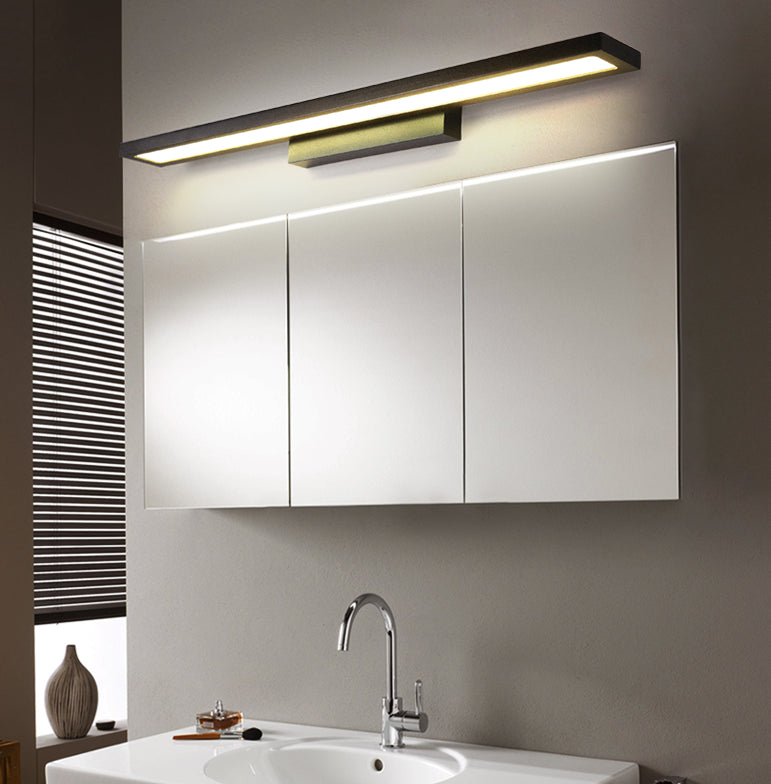 Rectangular Vanity Wall Light Fixtures Modern Minimalist Style Aluminum Single Vanity Light Clearhalo 'Vanity Lights' 'Wall Lights' Lighting' 2628436