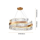 Simple Geometric Chandelier K9 Strip Crystal Dining Room LED Suspension Lighting in Rose Gold Clearhalo 'Ceiling Lights' 'Chandeliers' Lighting' 2628441