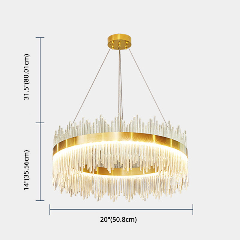 Mid-Century Modern Clear Crystal Down Lighting Pendant Round LED Suspension Lamp for Dining Table Clearhalo 'Ceiling Lights' 'Pendant Lights' 'Pendants' Lighting' 2629024