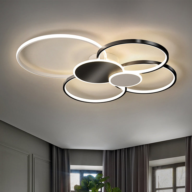 Metal Circlet Flush Mount Lighting Minimalist LED Ceiling Light Fixture for Living Room Clearhalo 'Ceiling Lights' 'Close To Ceiling Lights' 'Lighting' 2629353