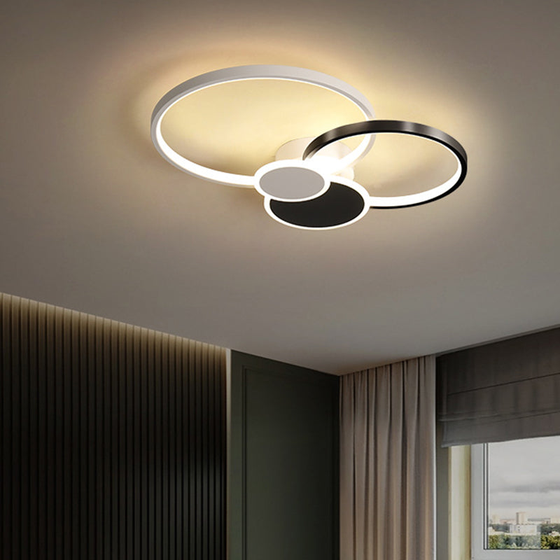 Metal Circlet Flush Mount Lighting Minimalist LED Ceiling Light Fixture for Living Room Clearhalo 'Ceiling Lights' 'Close To Ceiling Lights' 'Lighting' 2629357