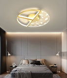 Bedroom LED Flush Light Minimalistic Gold Ceiling Light with Geometric Acrylic Shade Clearhalo 'Ceiling Lights' 'Close To Ceiling Lights' 'Lighting' 2629414