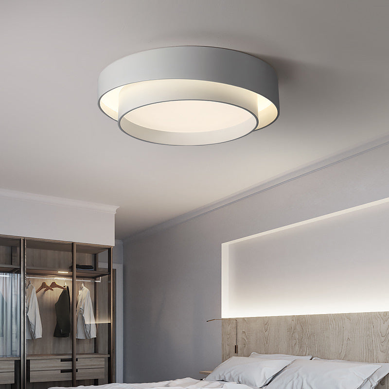 Acrylic Drum Shade Flush Lamp Nordic Style LED Ceiling Flush Mount Light for Bedroom Clearhalo 'Ceiling Lights' 'Close To Ceiling Lights' 'Lighting' 2629434