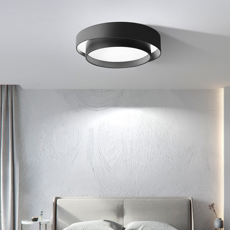 Acrylic Drum Shade Flush Lamp Nordic Style LED Ceiling Flush Mount Light for Bedroom Clearhalo 'Ceiling Lights' 'Close To Ceiling Lights' 'Lighting' 2629436