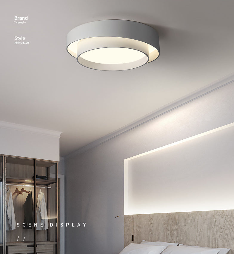 Acrylic Drum Shade Flush Lamp Nordic Style LED Ceiling Flush Mount Light for Bedroom Clearhalo 'Ceiling Lights' 'Close To Ceiling Lights' 'Lighting' 2629444