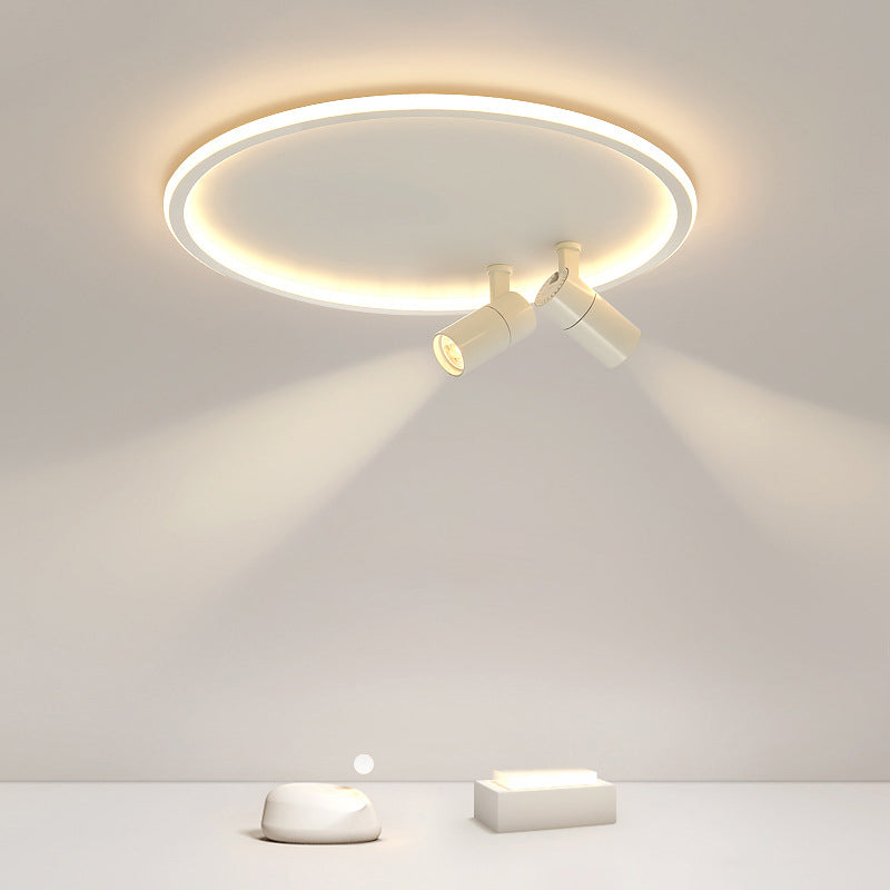 Circular LED Flush Mount Light Nordic Acrylic Study Room Ceiling Fixture with Spotlight Clearhalo 'Ceiling Lights' 'Close To Ceiling Lights' 'Lighting' 2629445