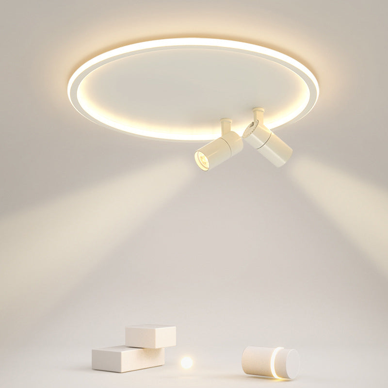 Circular LED Flush Mount Light Nordic Acrylic Study Room Ceiling Fixture with Spotlight Clearhalo 'Ceiling Lights' 'Close To Ceiling Lights' 'Lighting' 2629450