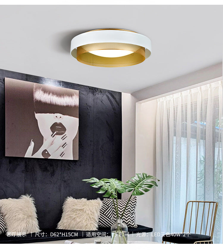 Minimalist Circular LED Flush Mount Metal Bedroom Ceiling Mount Light with Domed Diffuser and Mesh Screen Clearhalo 'Ceiling Lights' 'Close To Ceiling Lights' 'Lighting' 2629480