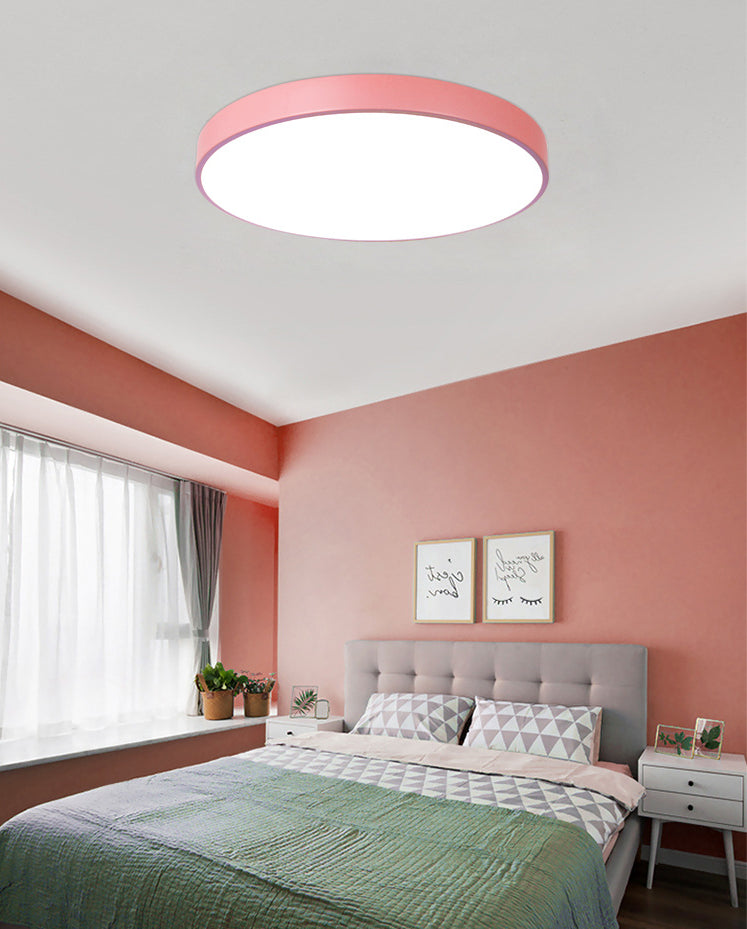 Nordic Style Metal Flush Mount Ceiling Lamp Round Shape LED Flush Mount Lighting for Bedroom Clearhalo 'Ceiling Lights' 'Close To Ceiling Lights' 'Lighting' 2629539