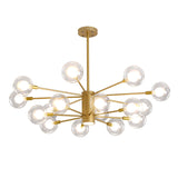 Post-Modern Starburst Hanging Chandelier Light Clear Globe Glass Ceiling Chandelier for Living Room Clearhalo 'Ceiling Lights' 'Chandeliers' Lighting' options 2629847