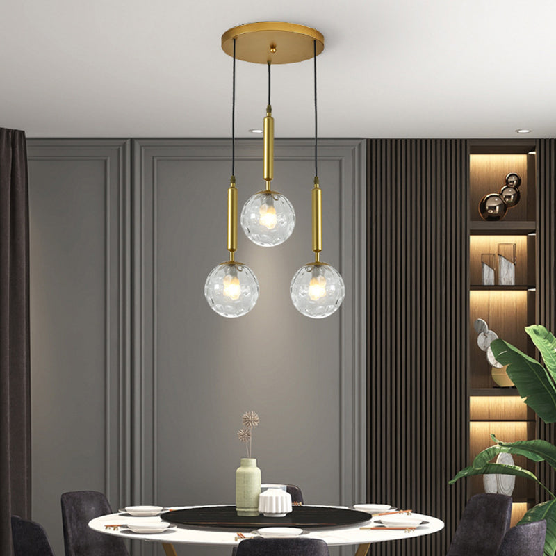 3 Lights Spherical Multi Light Pendant Creative Modern Glass Pendant for Clothing Store Clearhalo 'Ceiling Lights' 'Pendant Lights' 'Pendants' Lighting' options 2630042