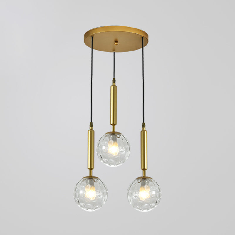 3 Lights Spherical Multi Light Pendant Creative Modern Glass Pendant for Clothing Store Clearhalo 'Ceiling Lights' 'Pendant Lights' 'Pendants' Lighting' options 2630044