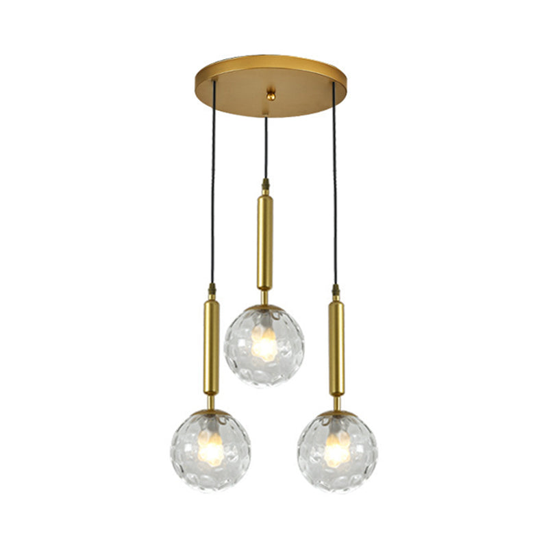 3 Lights Spherical Multi Light Pendant Creative Modern Glass Pendant for Clothing Store Clearhalo 'Ceiling Lights' 'Pendant Lights' 'Pendants' Lighting' options 2630047